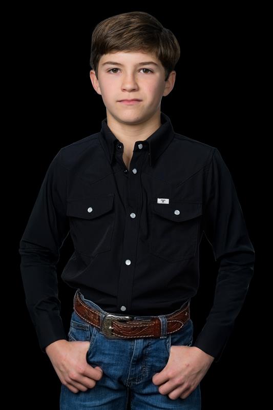 Ferrel CORE Kids Black Long Sleeve Snap Shirt