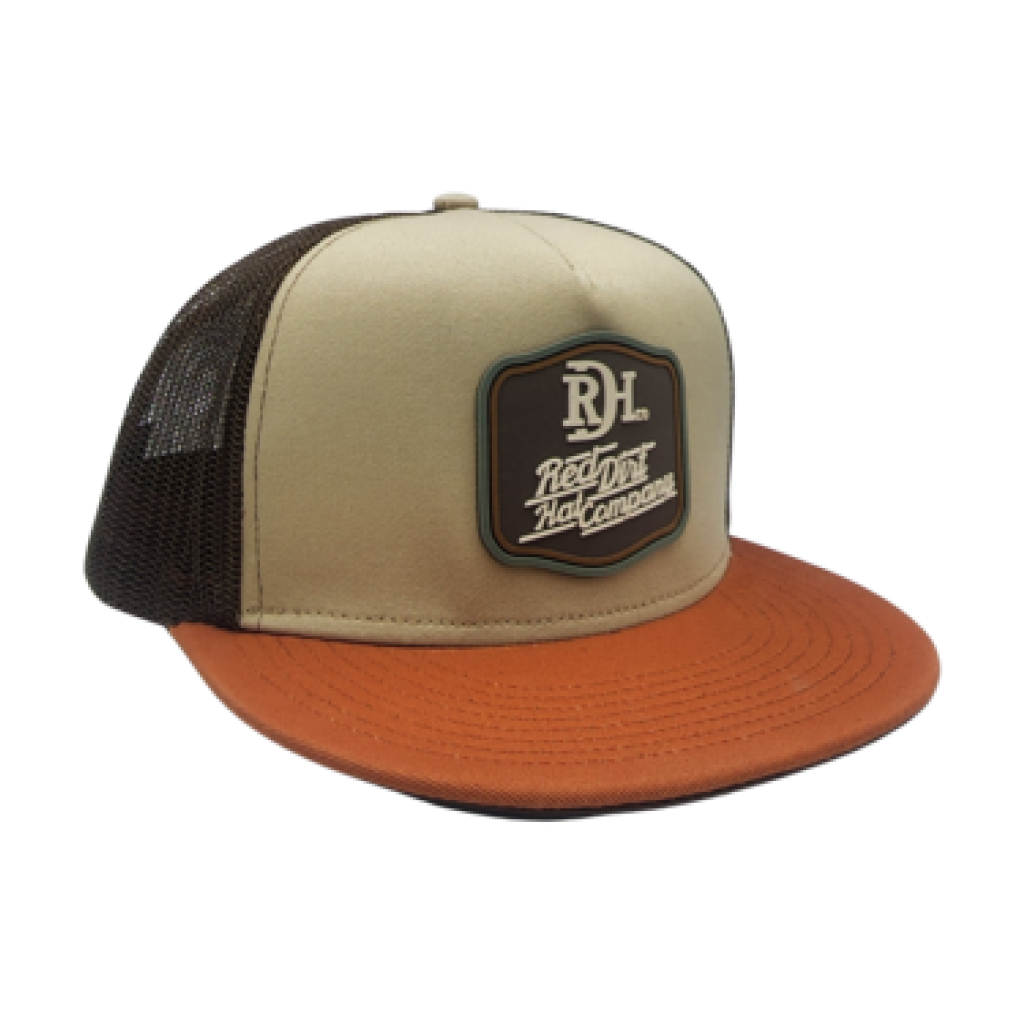 Red Dirt Hat Co Back Country Branded Orange/Khaki/Coffe Cap