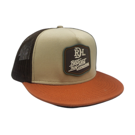 Red Dirt Hat Co Back Country Branded Orange/Khaki/Coffe Cap