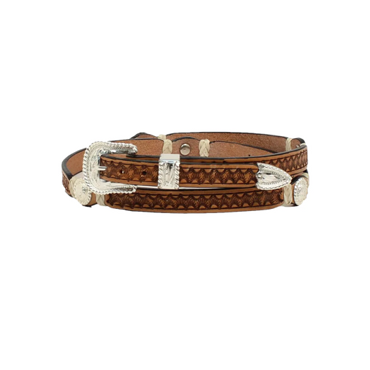 Twister Western Men's Rawhide Stamped Leather Hatband 0278648