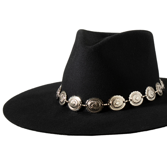 3D Western Silver Concho Hatband D740001436