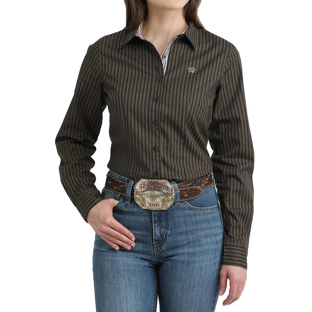 Cinch Women's Brown Print Shirt MSW9165078