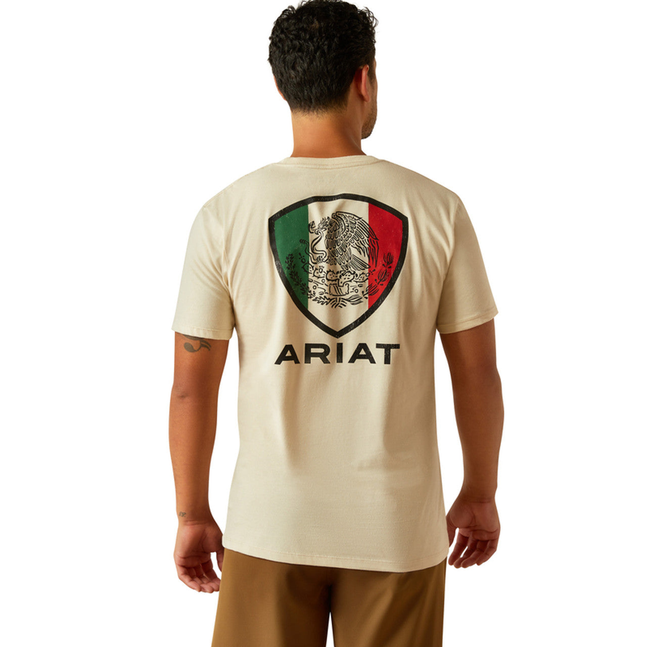 Ariat Tenochitlan White Shield Print Men’s SS T-Shirt 10058883