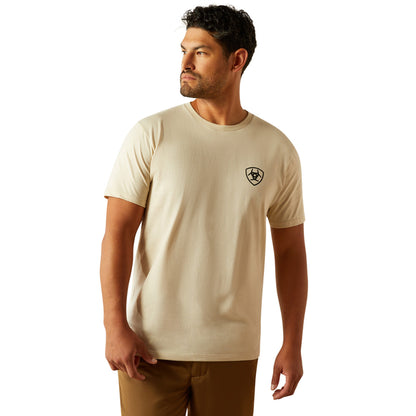 Ariat Tenochitlan White Shield Print Men’s SS T-Shirt 10058883
