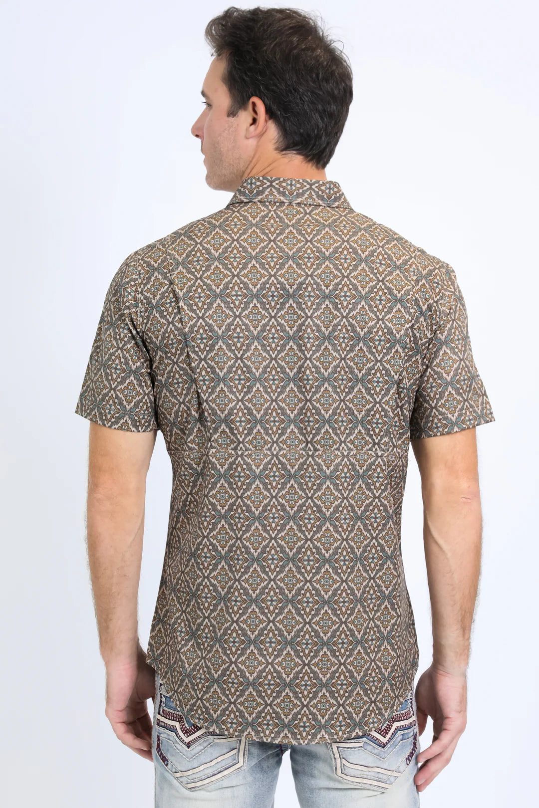 Platini Performance Western SS Aztec Print Brown