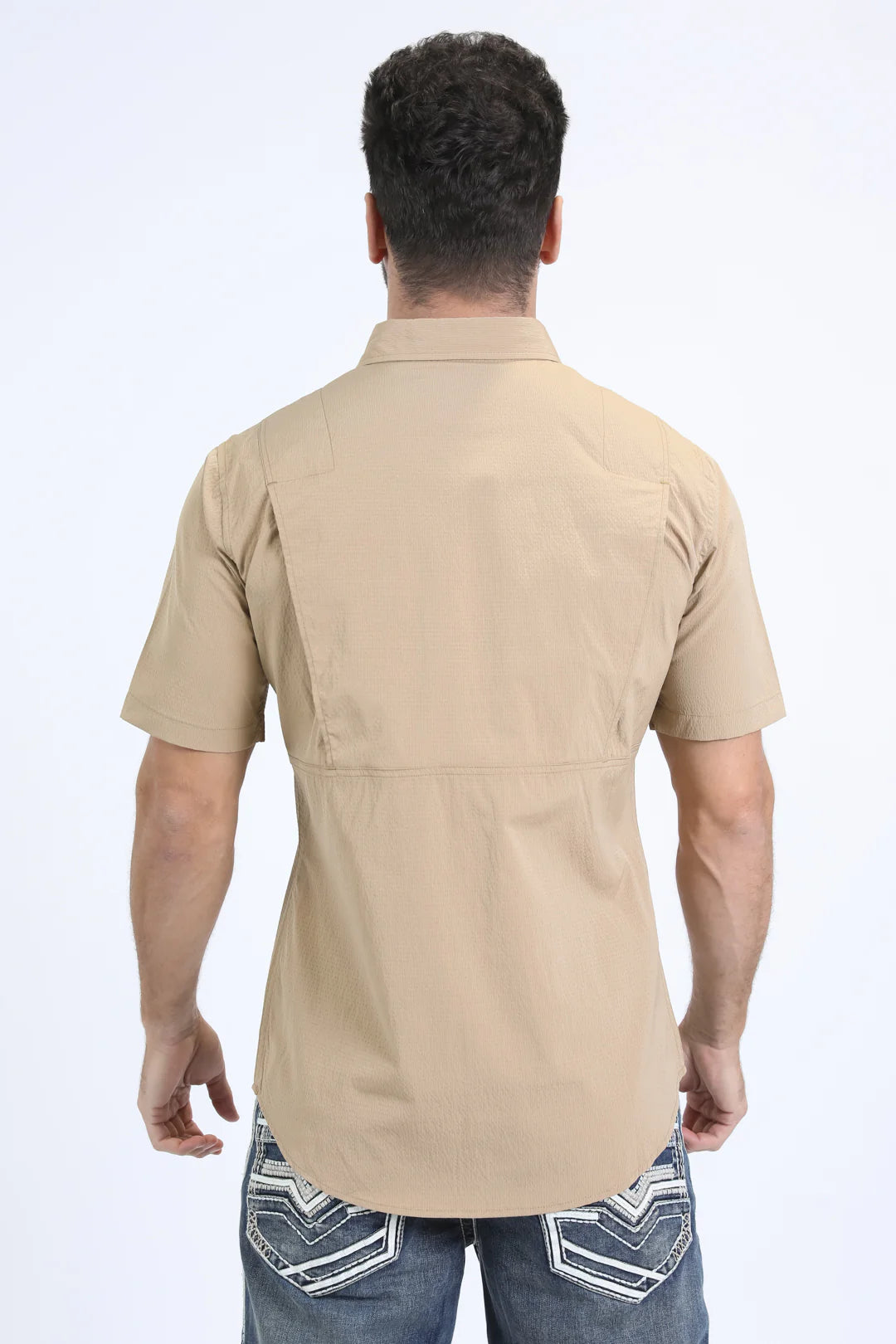 Platini Men’s Performance Western SS Khaki Shirt