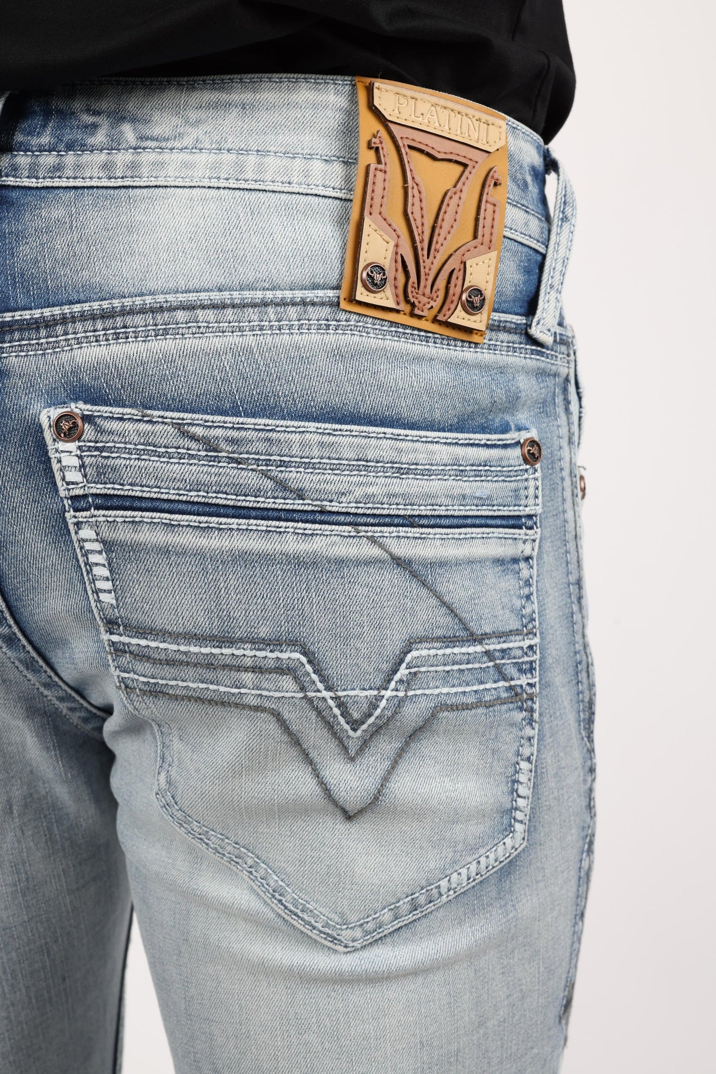 Platini Holt Men’s Light Blue Boot Cut Jeans