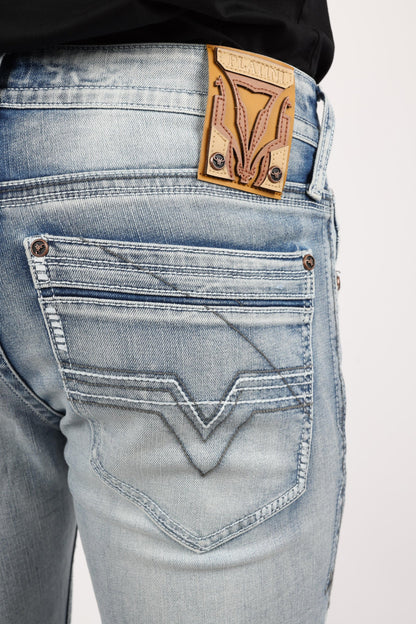 Platini Holt Men’s Light Blue Boot Cut Jeans