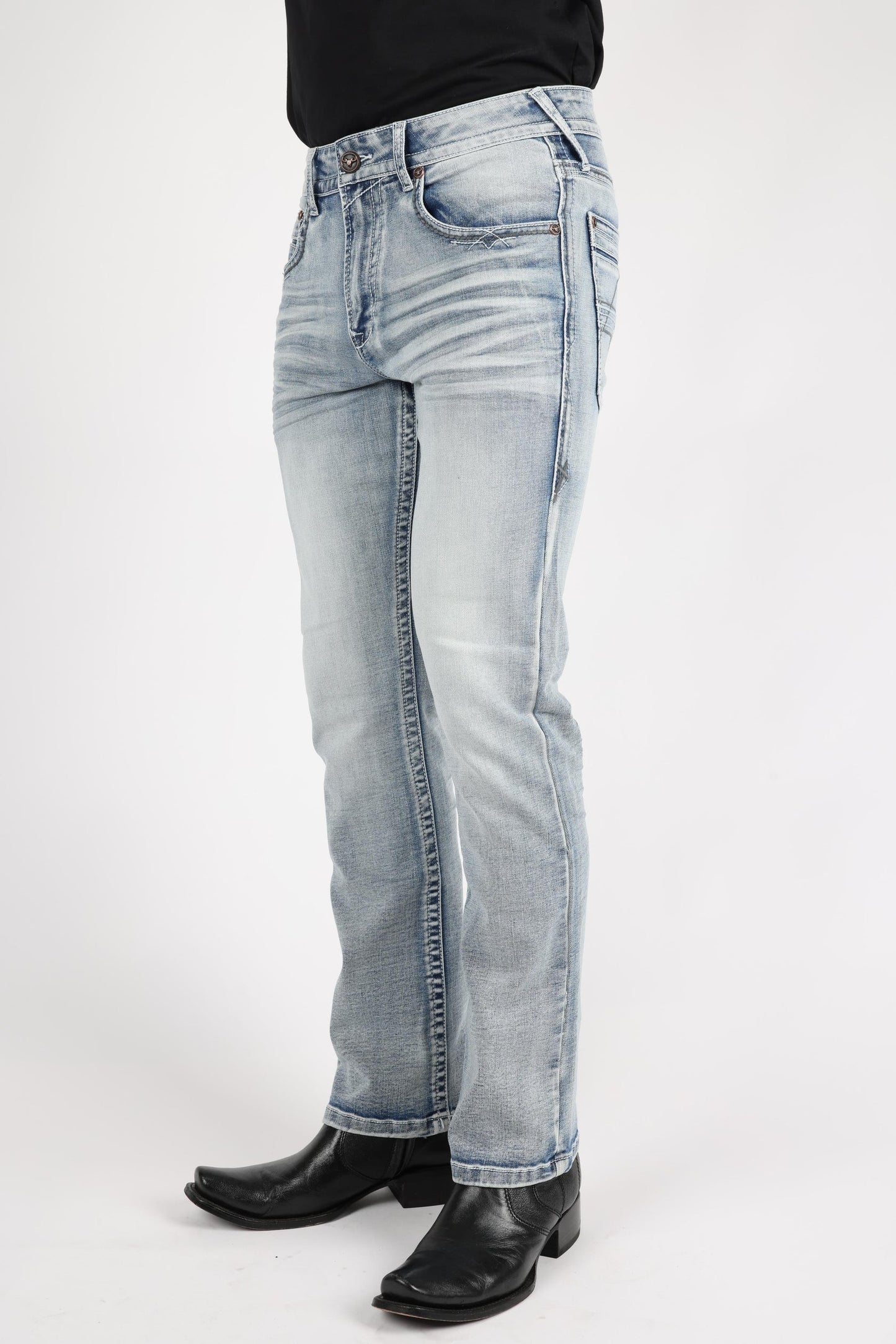 Platini Holt Men’s Light Blue Boot Cut Jeans