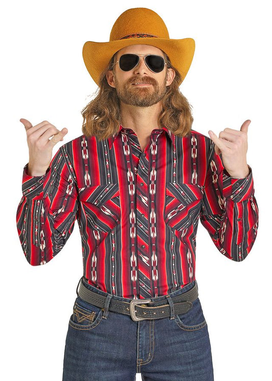 Rock & Roll Mens Cowboy Snap Front Shirt BMN2S07656