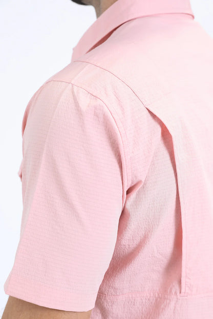 Platini Men’s Performance Western SS Pink Shirt