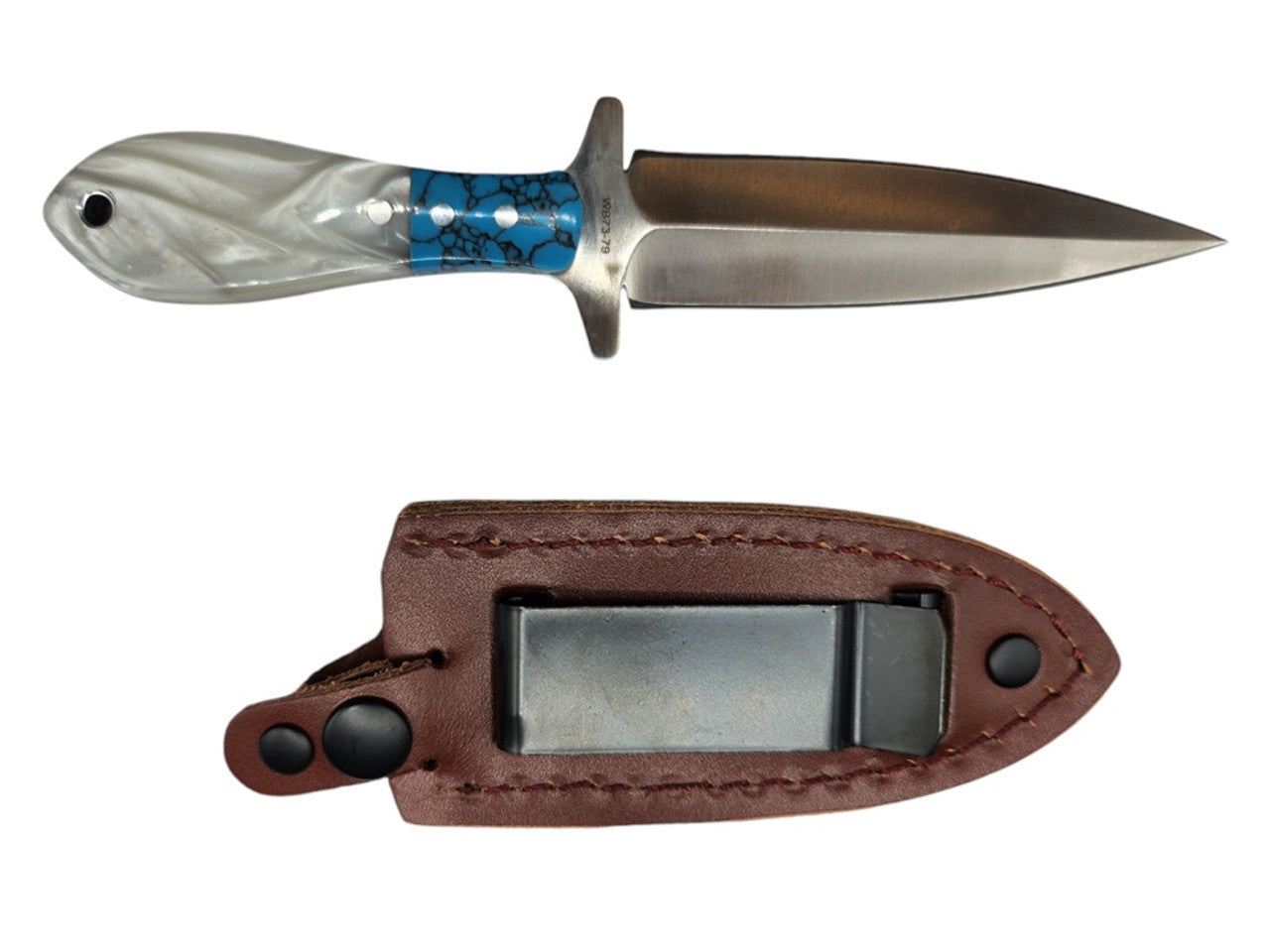 Whiskey Bent Hat Co. PEARL AGATE VAQUERO DAGGER - ACC KNIVES - WB73-79