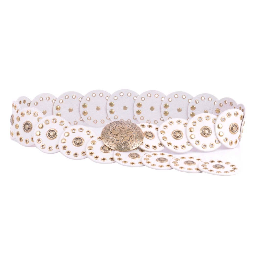 MW Leather Circle Caterpillar Belt