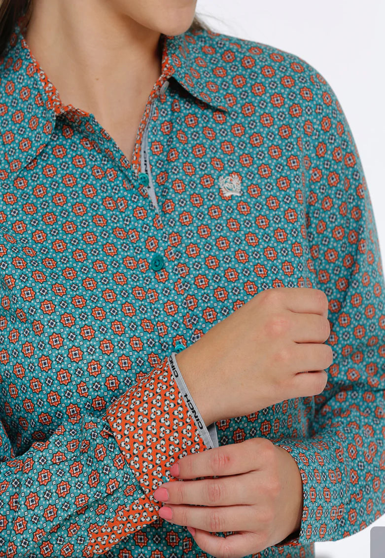 Women’s Shirts Cinch Long Sleeve Button Up