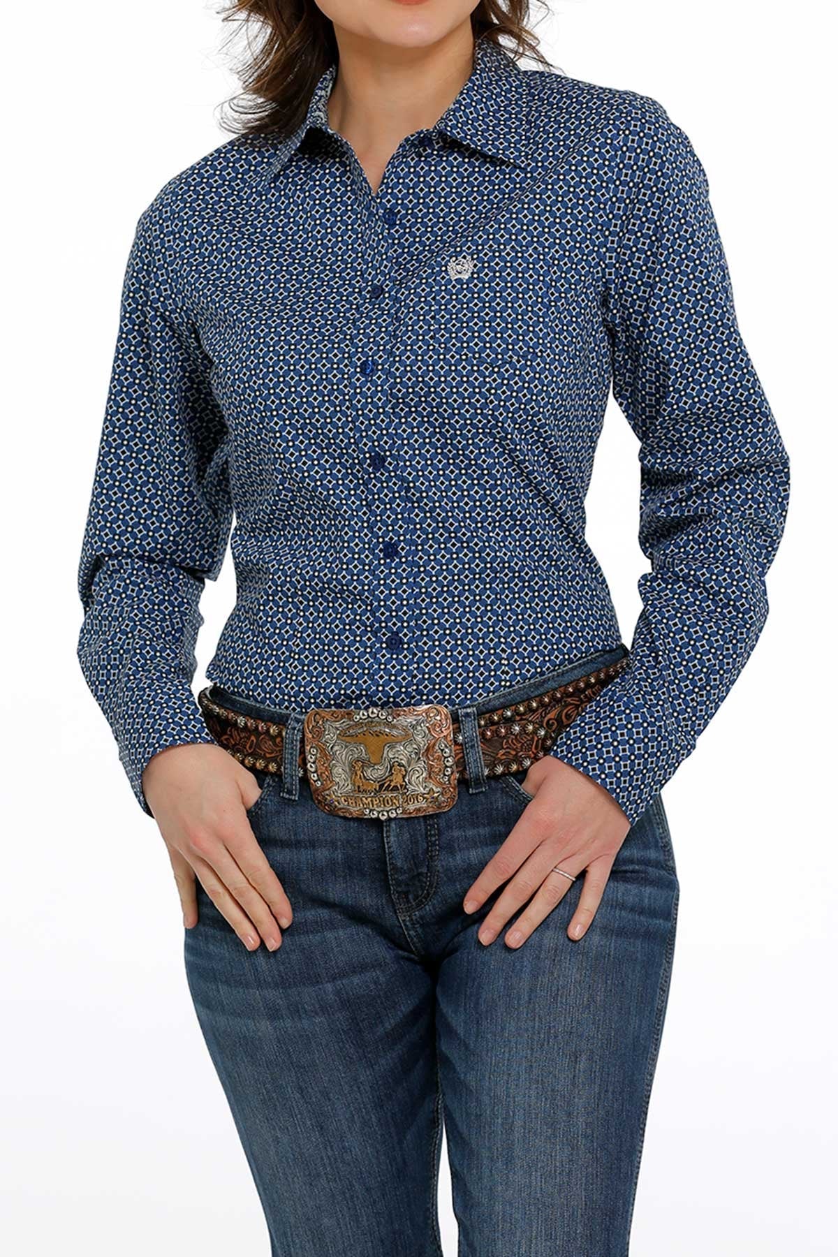 Women's Cinch Button Down Shirt