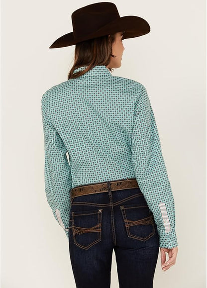 Cinch Women's Printed Long Sleeve Button-Down Western Shirt