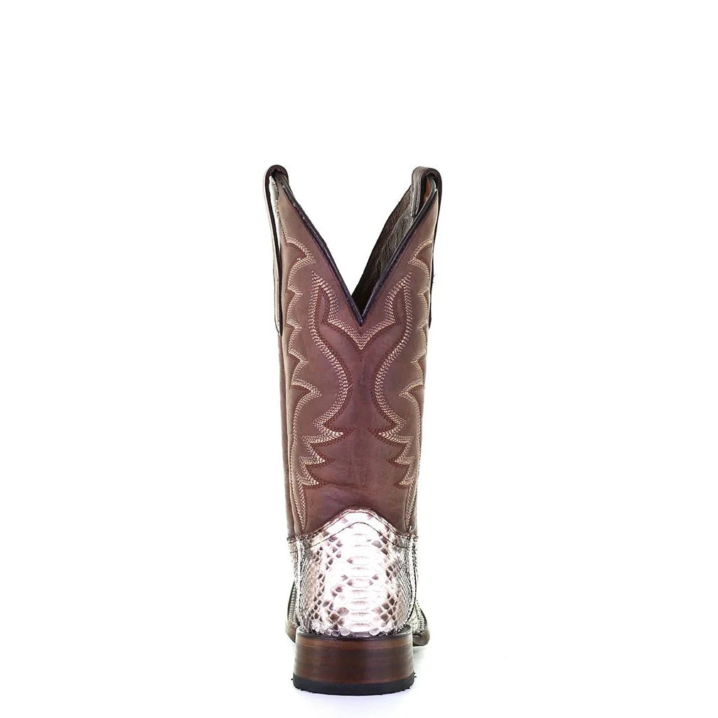 Circle G Men’s Python Brown Square Toe Boots L5740