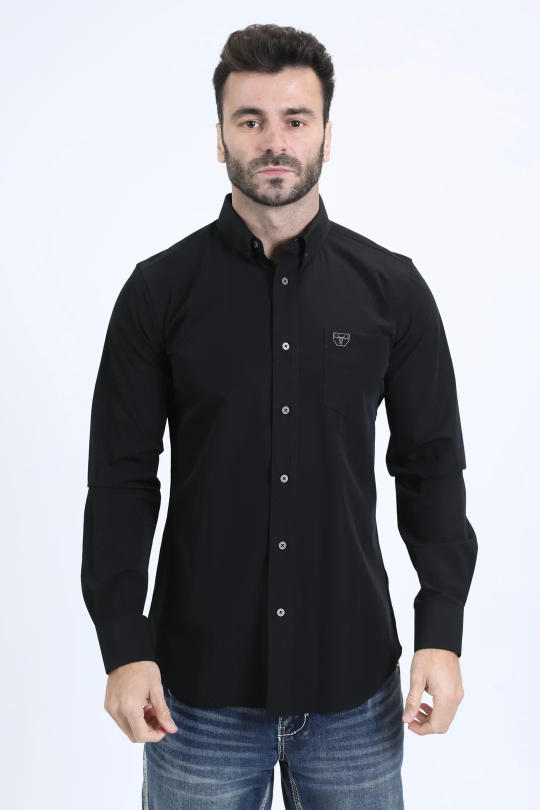 Platini Men’s Performance LS Black Shirt