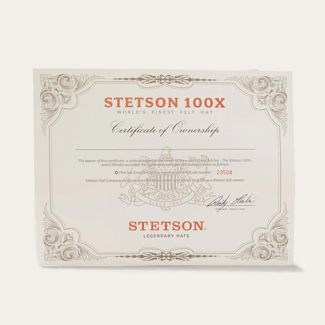 Stetson El Presidente Silverbelly 100X Premier Cowboy Hat