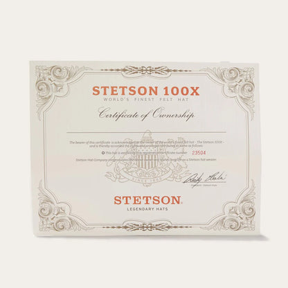 Stetson El Presidente Silverbelly 100X Premier Cowboy Hat