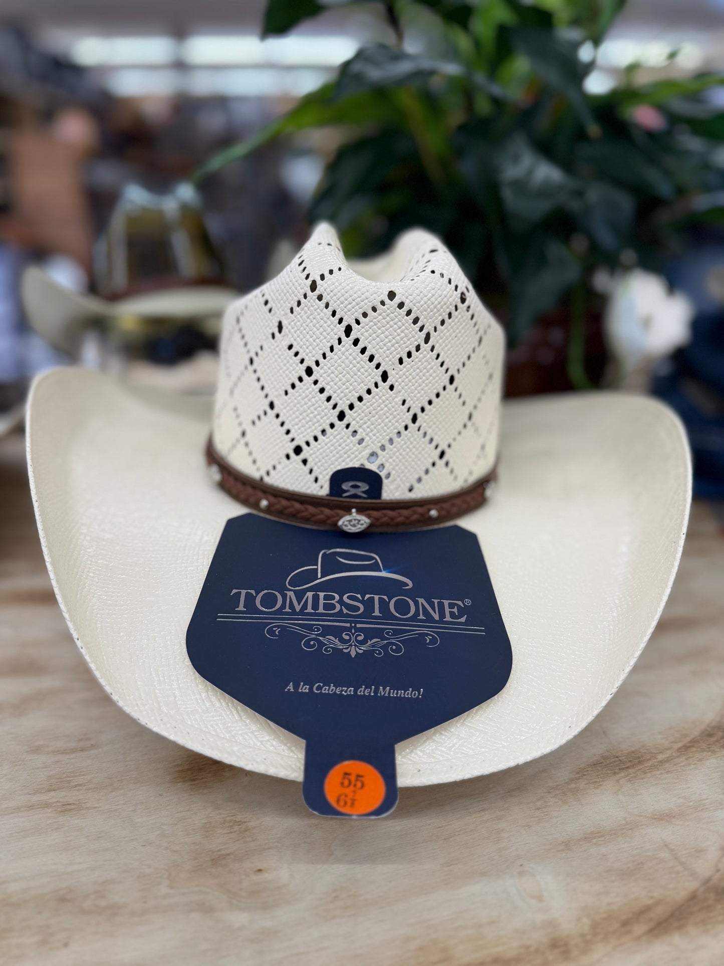 Tombstone Laqueado Roper 30x Straw Hat