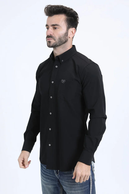 Platini Men’s Performance LS Black Shirt