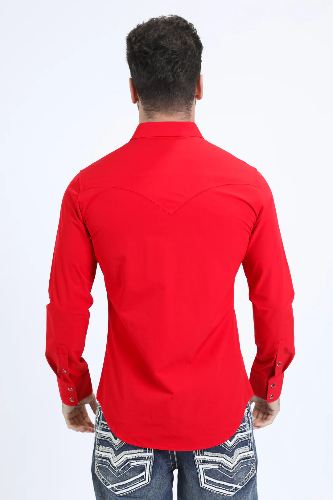 Platini Men’s Performance Western LS Red Shirt