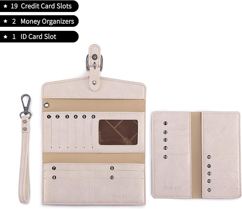 Wrangler Brown Western Cow-Print Tri-fold RFID Wallet WG195-W054BG