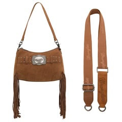 Wrangler Fringe Buckle Hobo Bag/Crossbody Bag Brown WG241-2022BR