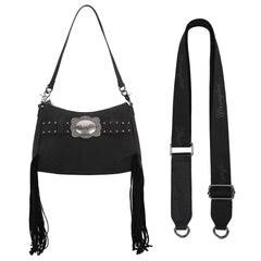 Wrangler Fringe Buckle Hobo Bag/Crossbody Bag Black WG241-2022BK