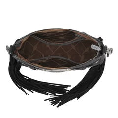 Wrangler Fringe Buckle Hobo Bag/Crossbody Bag Black WG241-2022BK