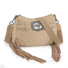 Wrangler Fringe Buckle Hobo Bag/Crossbody Bag Tan WG241-2022TN
