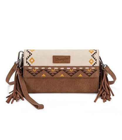 Wrangler Aztec Embroidered Brown Crossbody WG233-W018BG