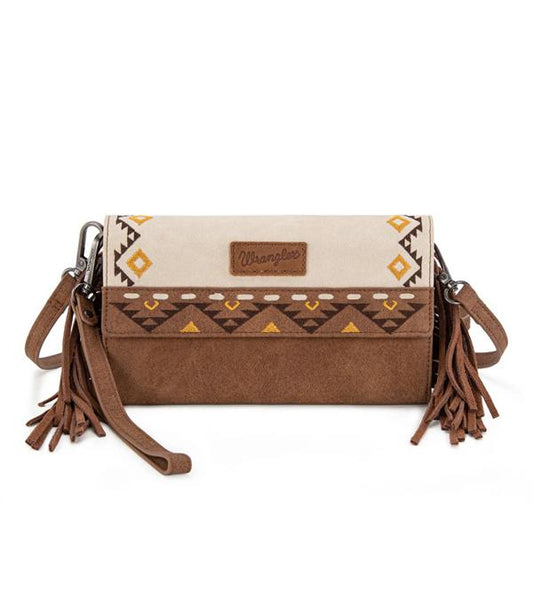 Wrangler Aztec Embroidered Brown Crossbody WG233-W018BG