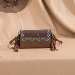 Wrangler Aztec Embroidered Brown Crossbody WG233-W018BR