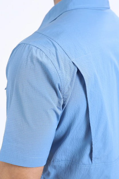Platini Men’s Performance Western SS Light Blue Shirt