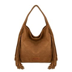 Wrangler Fringe Studded Hobo Bag Brown WG244-9182BR