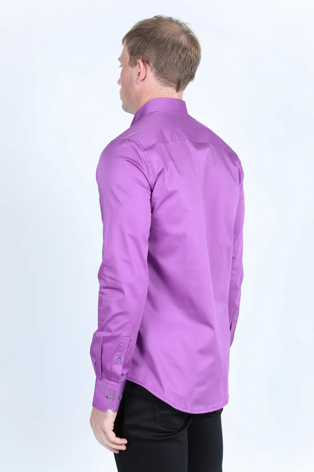 Platini Men’s Single Logo Modern Fit Stretch Mauve