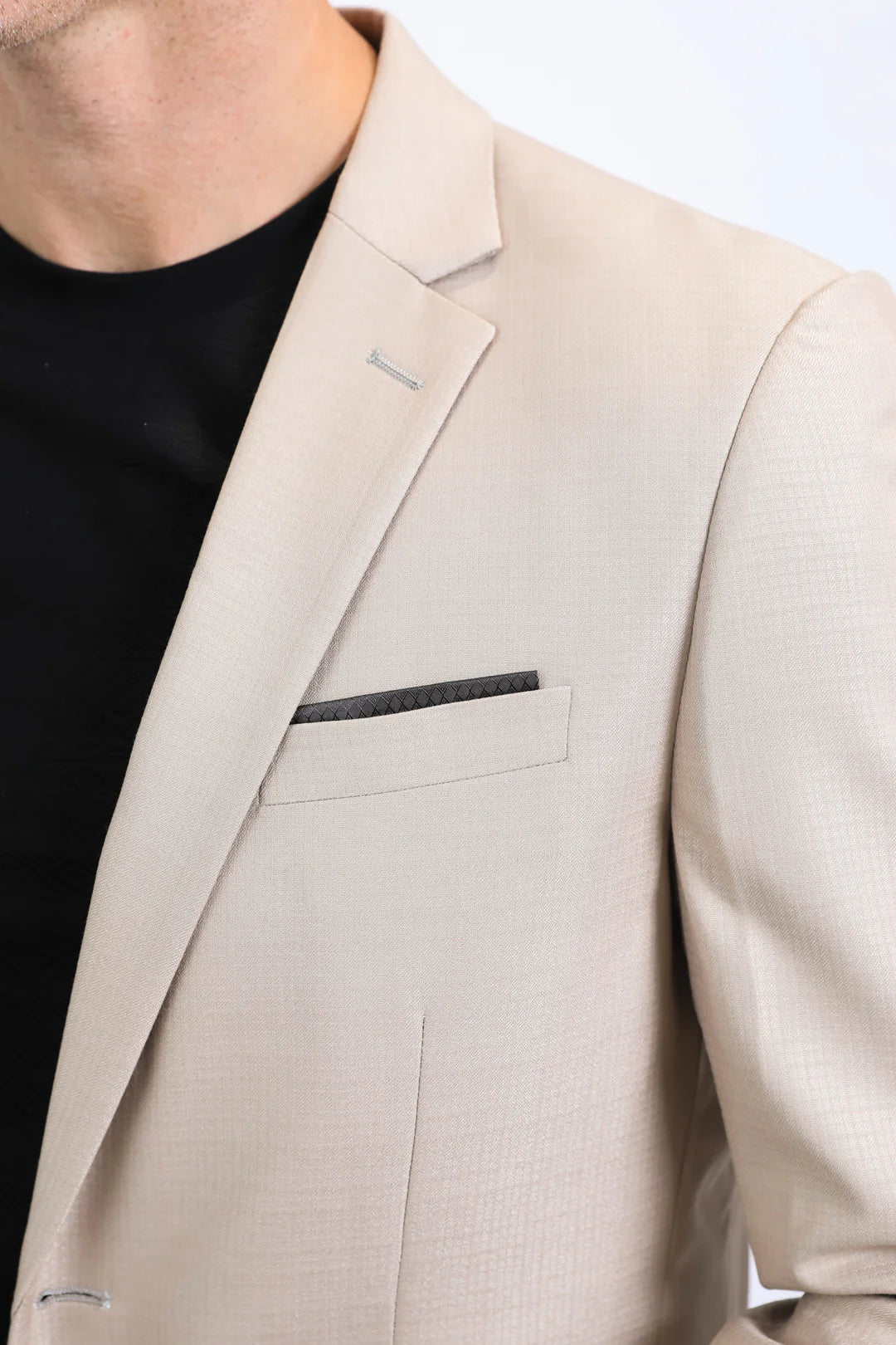 Platini Men’s Modern Fit Stretch Date Night Khaki Blazer BLZ10532