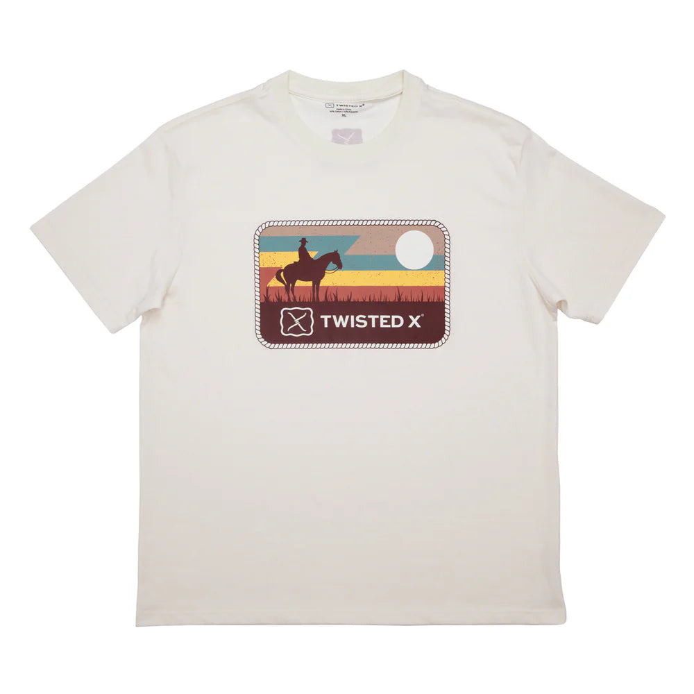 Twisted X Cream Patch T-Shirt TSHIRT006