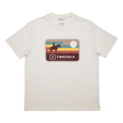 Twisted X Cream Patch T-Shirt TSHIRT006