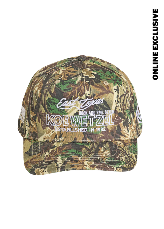 Rock&Roll Koe Wetzel East Texas Camo Cap OS BU40X08749