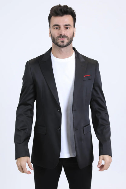 Platini Men’s Modern Fit Black Blazer BLZ10803