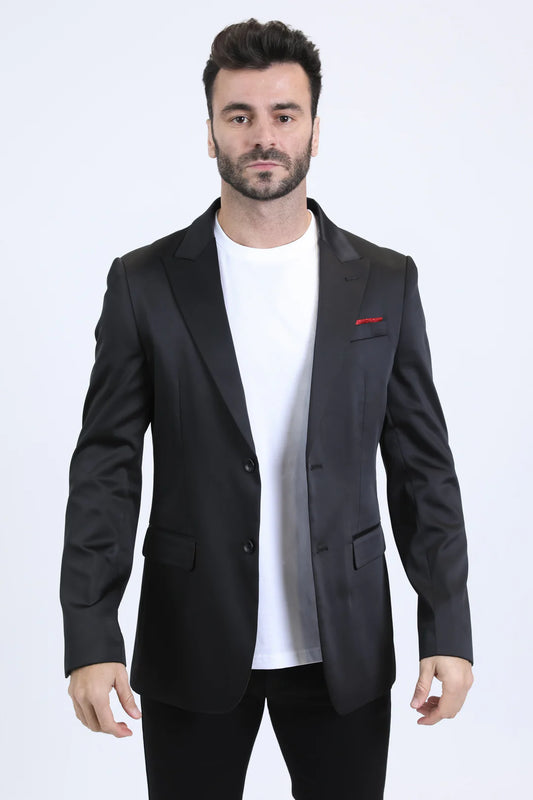Platini Men’s Modern Fit Black Blazer BLZ10803