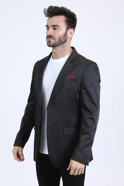 Platini Men’s Modern Fit Black Blazer BLZ10803