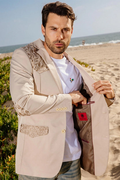 Platini Men’s Embroidery Fashion Blazer EBZ10139