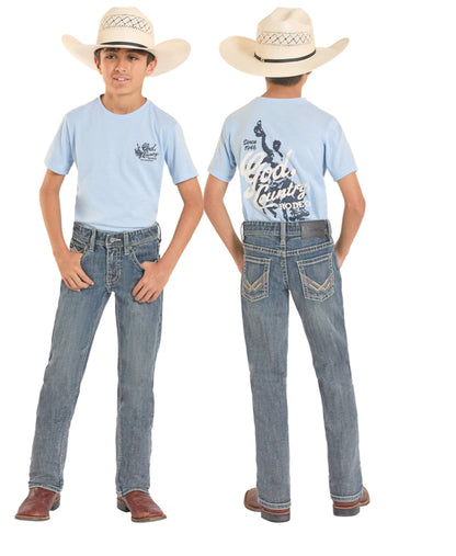 Rock&Roll Boys Step Stitch Embroidery  Bootcut Revolver BB1RD08621