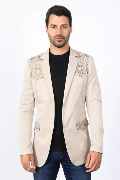 Platini Men’s Embroidery Fashion Blazer EBZ10139
