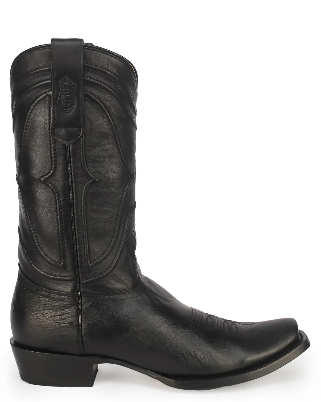 King Exotic Men’s Cutter Toe Smooth Ostrich Black Boots 749705