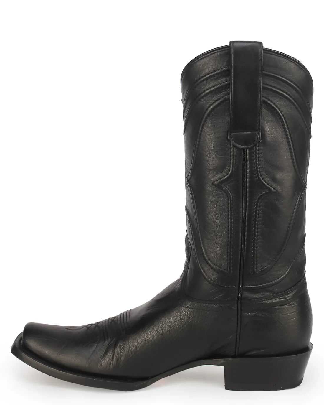 King Exotic Men’s Cutter Toe Smooth Ostrich Black Boots 749705
